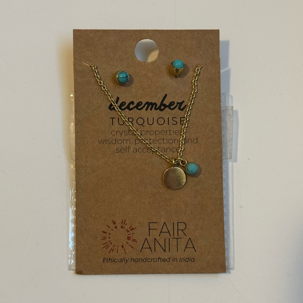 Fair Anita December Turquoise Jewelry Set